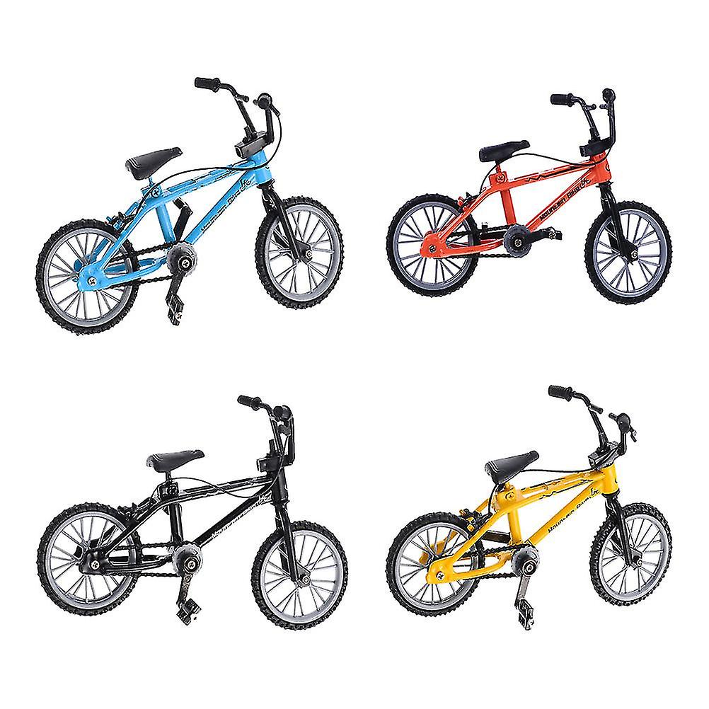 4pcs Finger Bikes Mini Finger Mountain Bikes Double-bar Fing