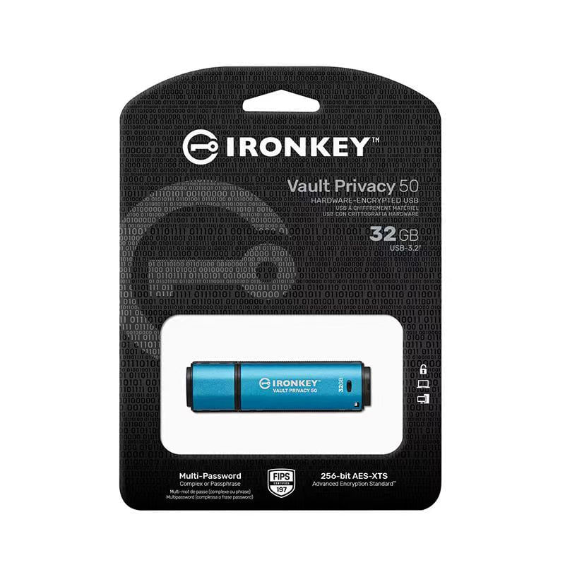 Kingston Ironkey Vault Privacy 50 32 Gb, Usb Criptografado |