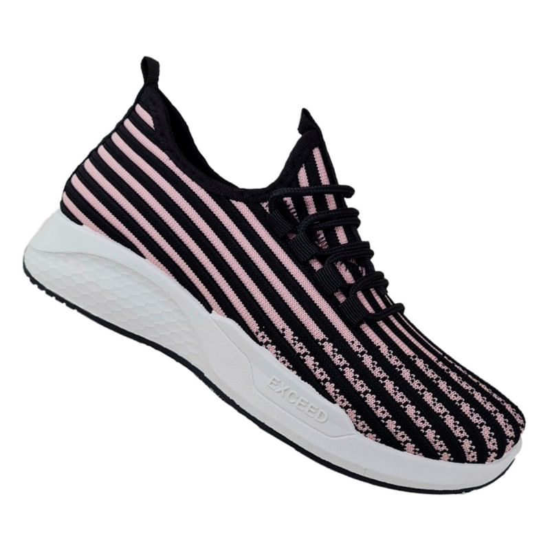 Tênis Comodas Trend Black Pink Light Sneakers-2103