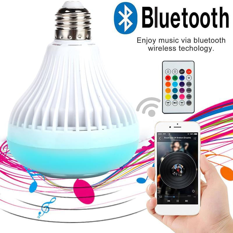 Alto-falante Bluetooth Com Lâmpada Led E Controle Remoto