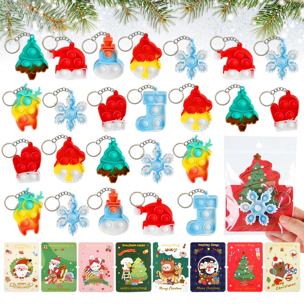 Lembrancinhas De Natal Spolux Mini Pop Fidget Toys, Pacote Com 32