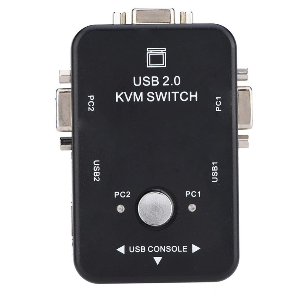 Comutador Kvm Fosa 2/4 Portas Vga Usb 2.0 Para Dos/win/unix/linux