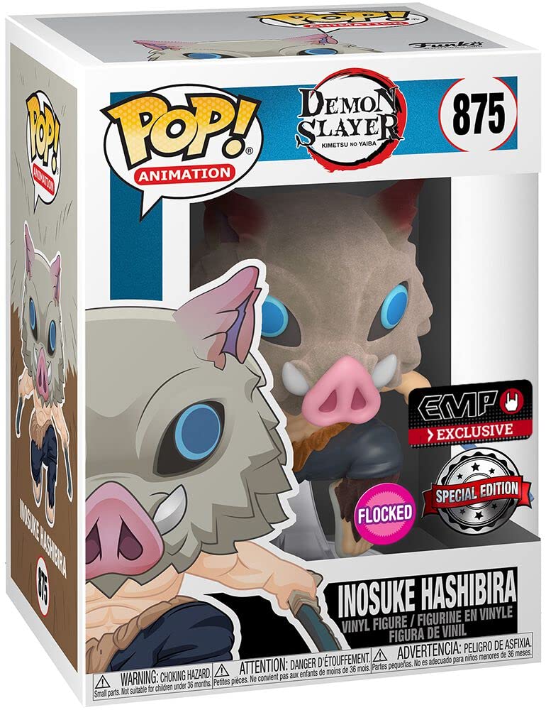Animação Funko Pop Demon Slayer Inosuke Hashibira Flocked
