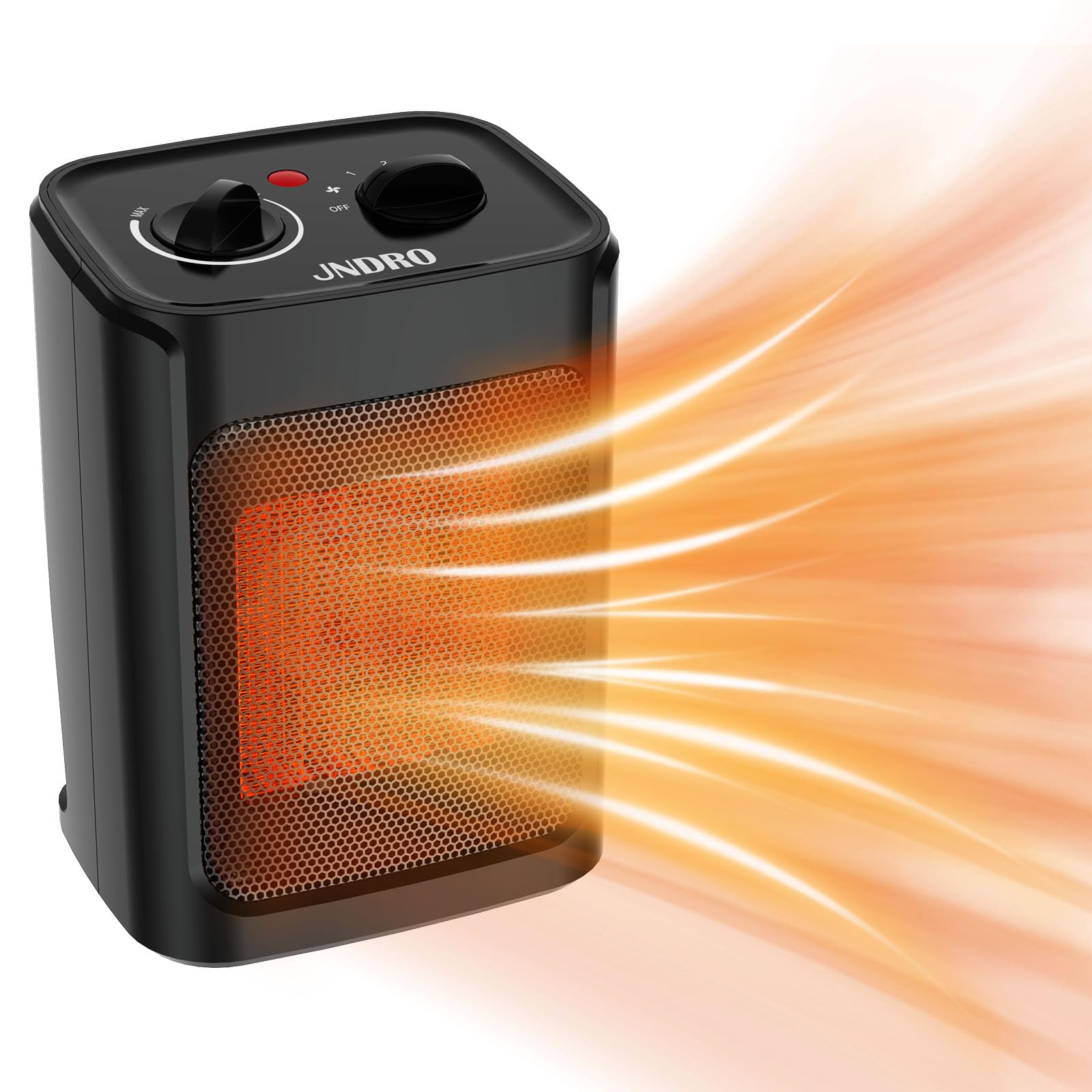Aquecedor De Ambiente Elétrico Jndro Portable 1500w/750w Ceramic