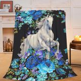 Cobertor Mecowcm Horse Fleece Throw Plush Supermacio 100x125cm