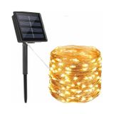 Guirlanda De Casamento Wire Fairy 100 Led 10m Warm White Solar