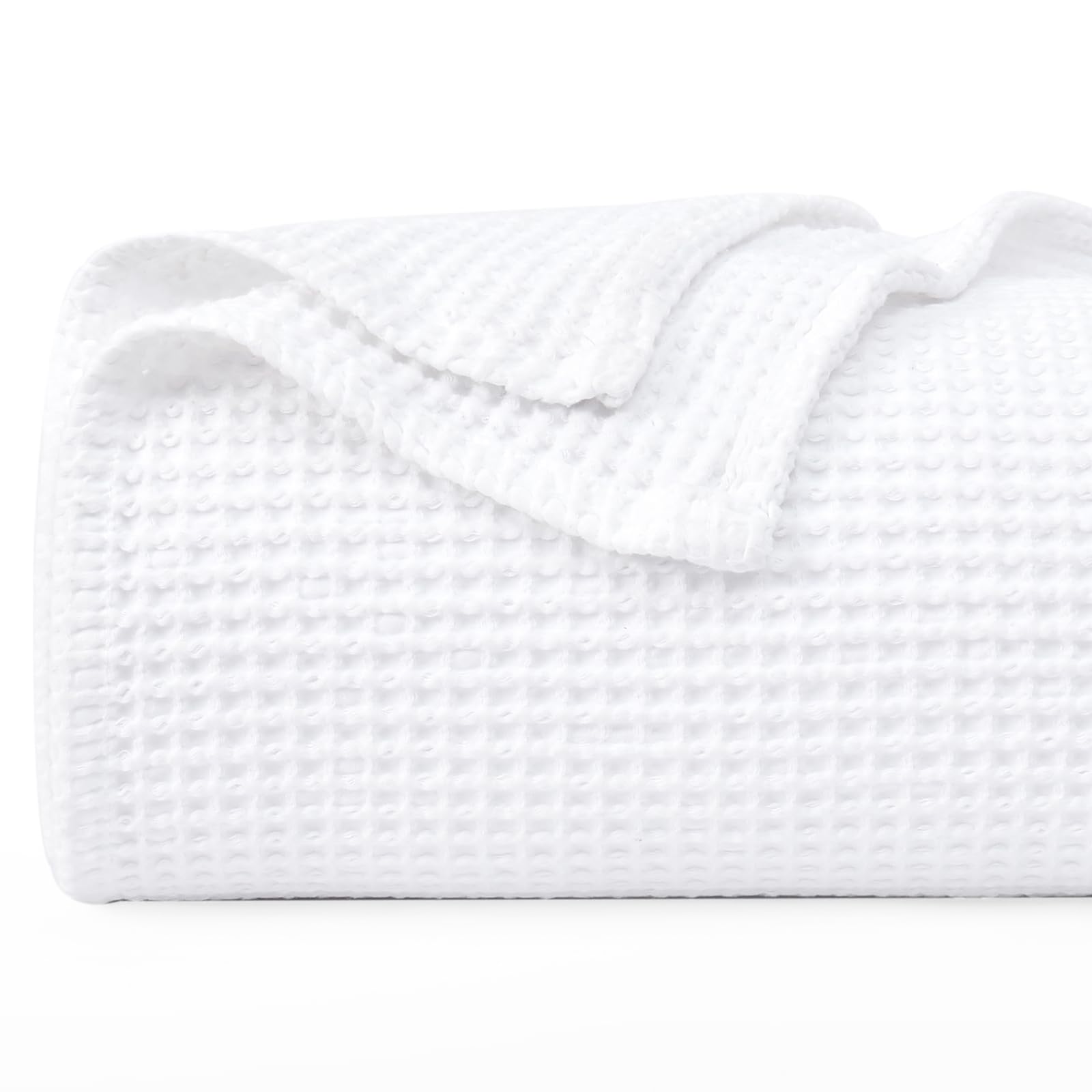 Cobertor Phf Waffle Weave 100% Algodão Queen Size 230x230cm Branco