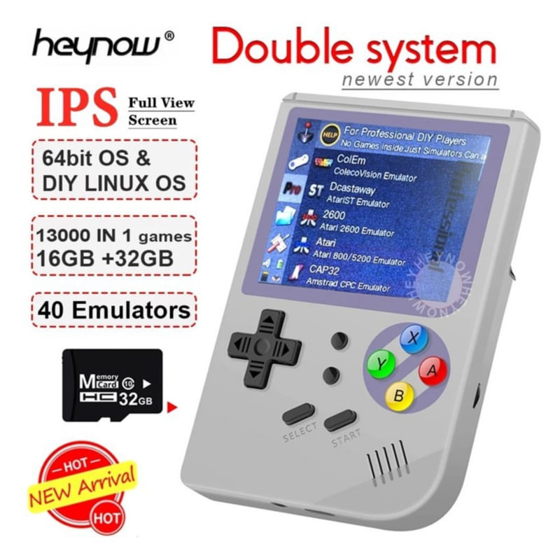 Console De Videogame Retro Gaming De 2,8 Polegadas Ips Rg300 16gb