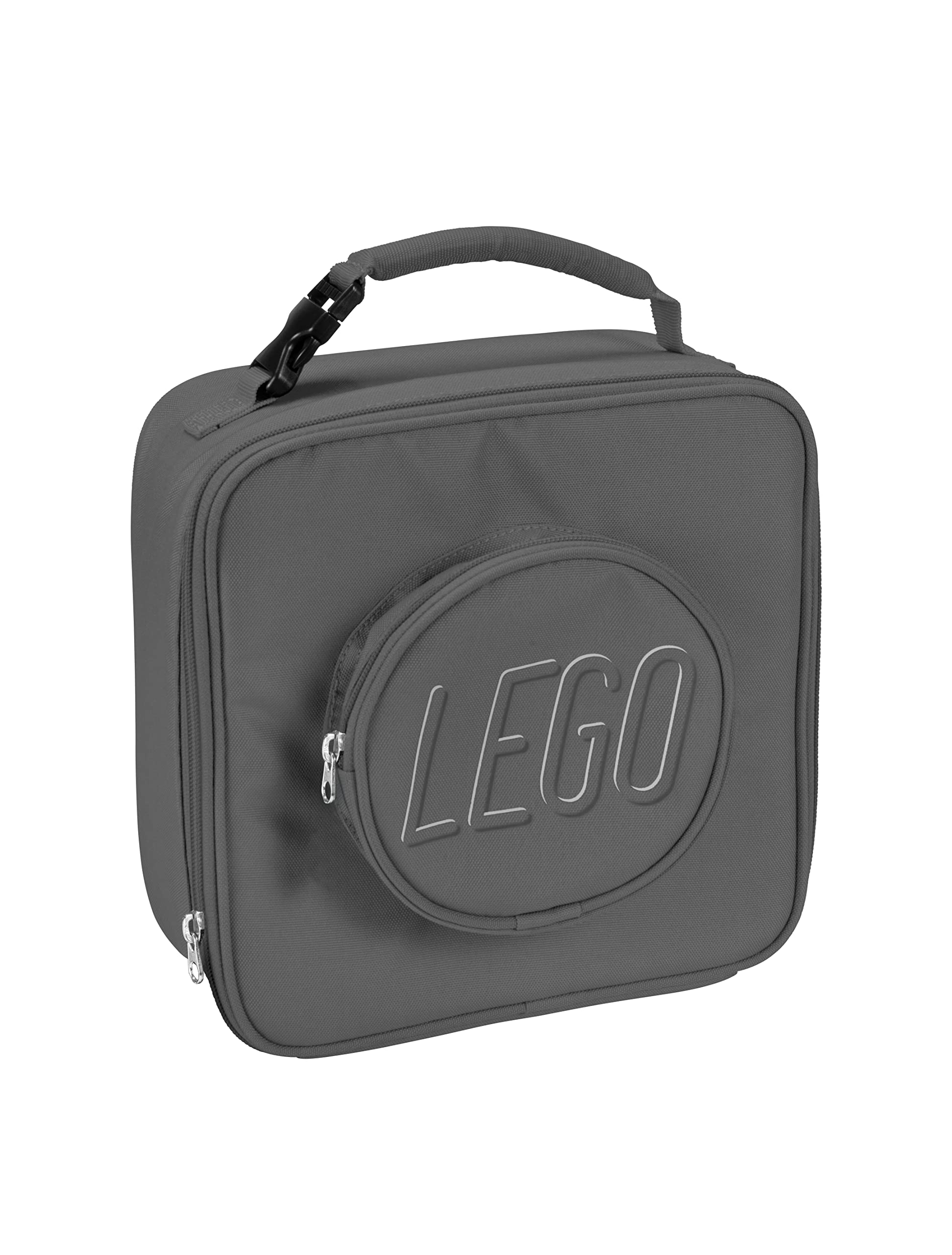 Lancheira Lego Durable Isolada Com Bolsa De Malha Cinza