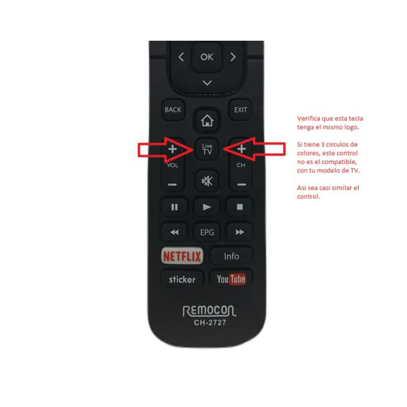 Controle Remoto Para Bgh Ou Hisense Smart Tv