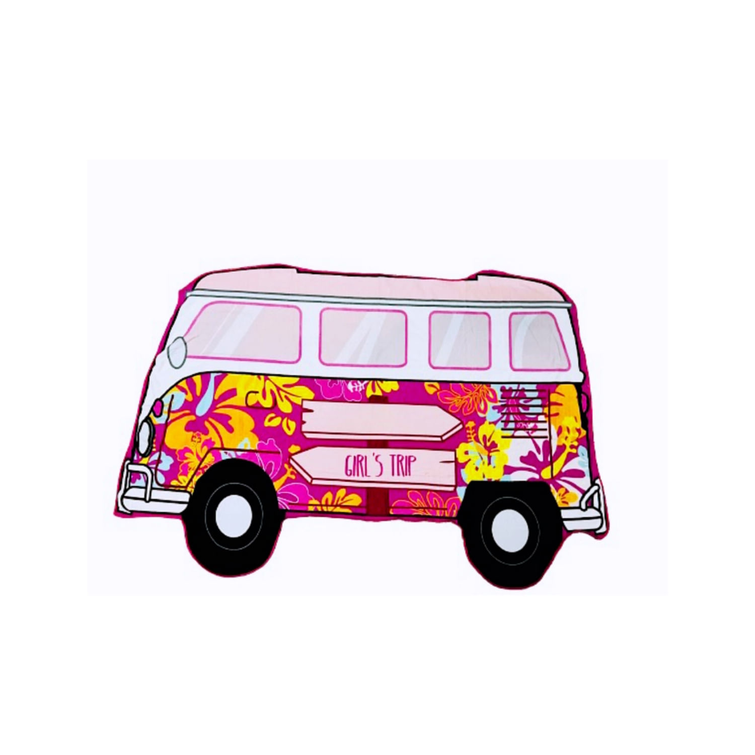 Toalha De Praia Dreaming School Bus Shape Microfiber 140x100cm