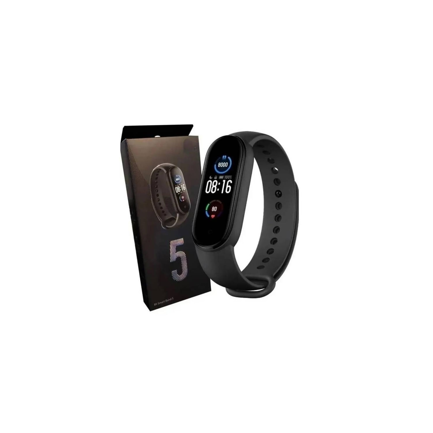 Monitor De Frequência Cardíaca Bluetooth Smart Watch Smartband M5 - Preto