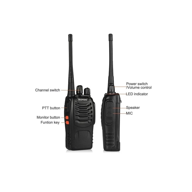 Transmissor De Rádio Uhf Walkie Talkie Baofeng Bf-777s X6