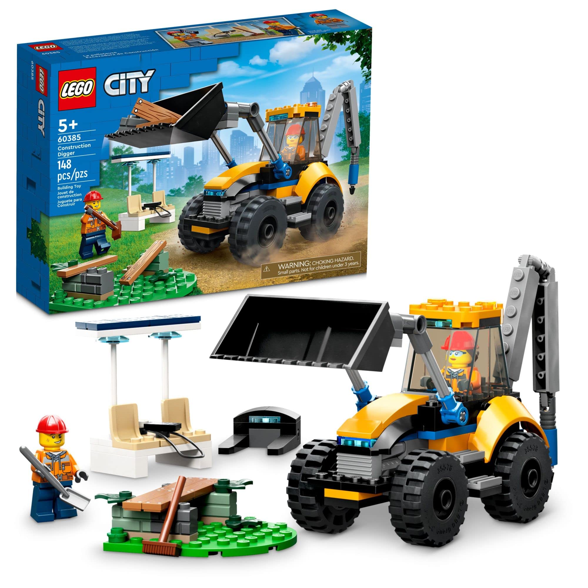 Brinquedo De Construção Lego City Construction Digger 60385 Com Ferramentas