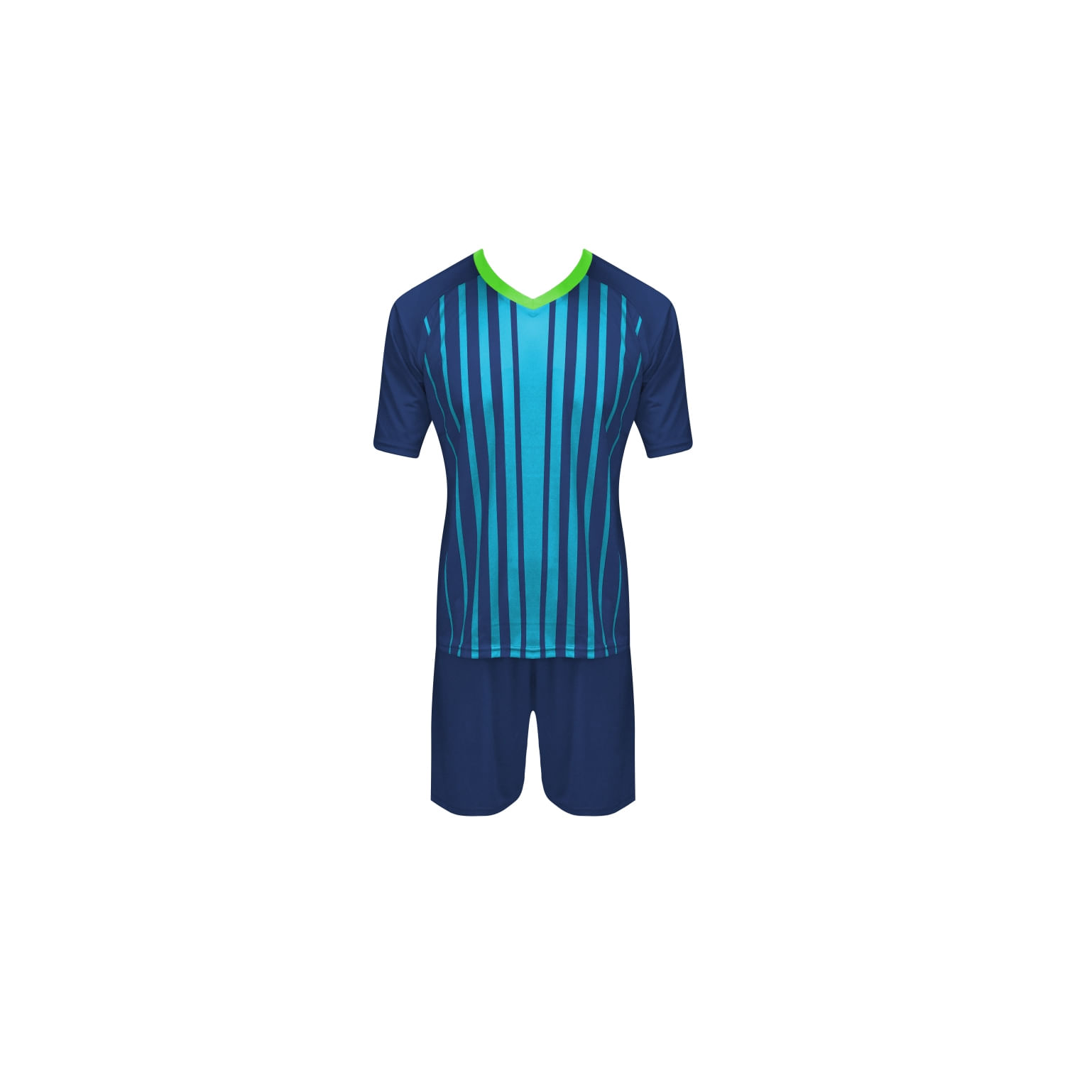 Conjunto Camiseta + Short Cafu Club Azul Marinho Celeste Adulto L