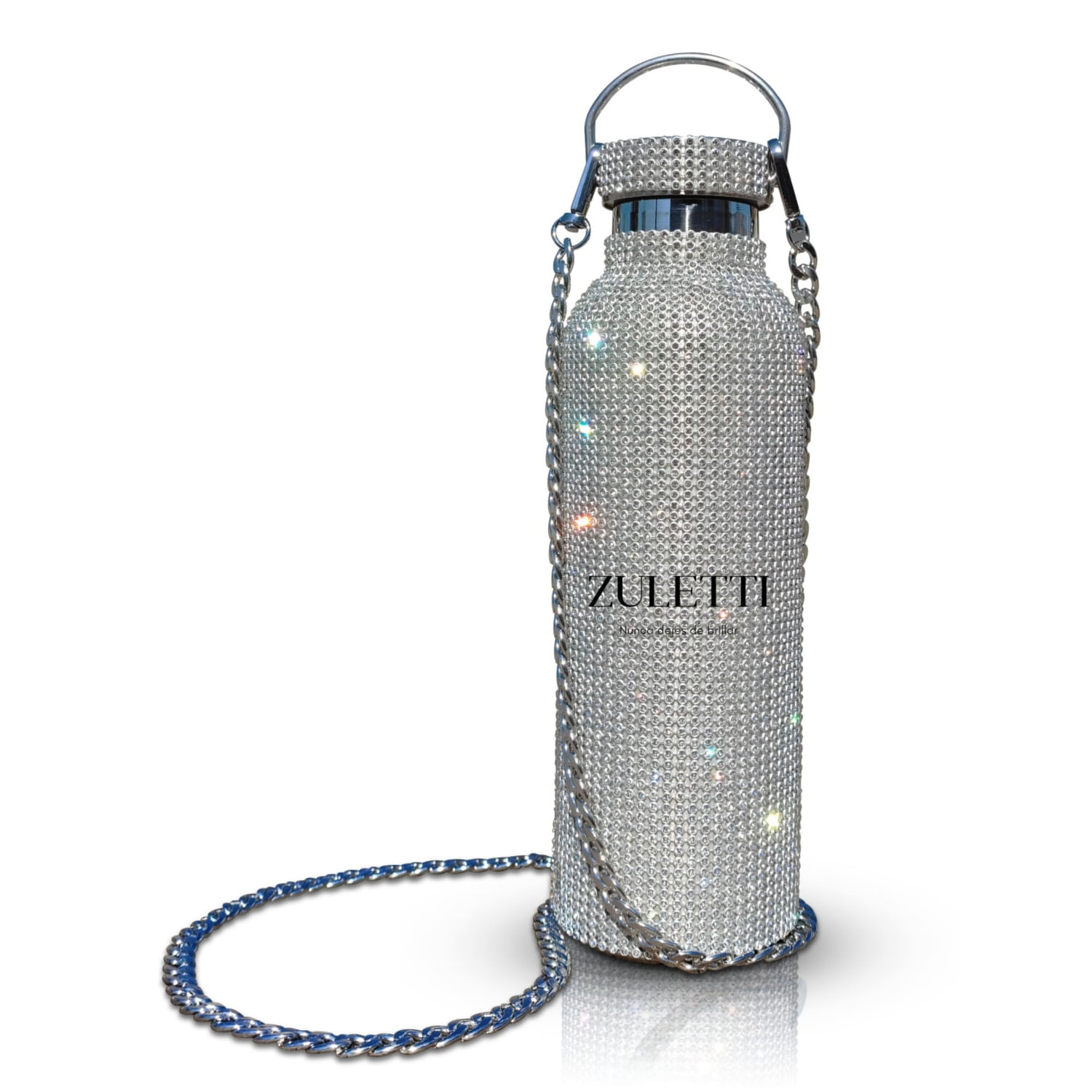 Garrafa Thermos Zuletti Shiny Com Glitter E Diamantes 900ml