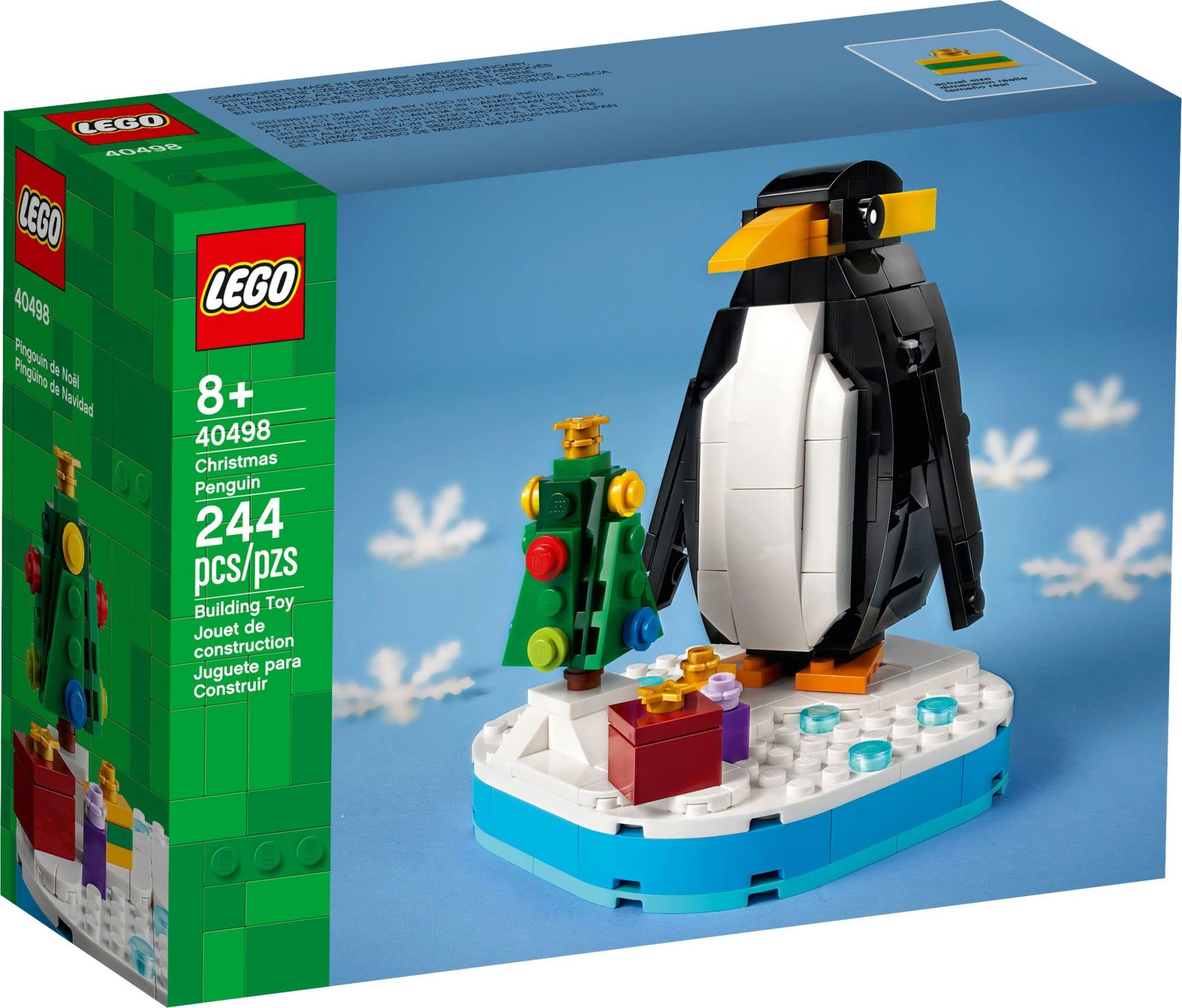 Conjunto De Construção Lego Christmas Penguin 40498 Com Árvore E Presentes