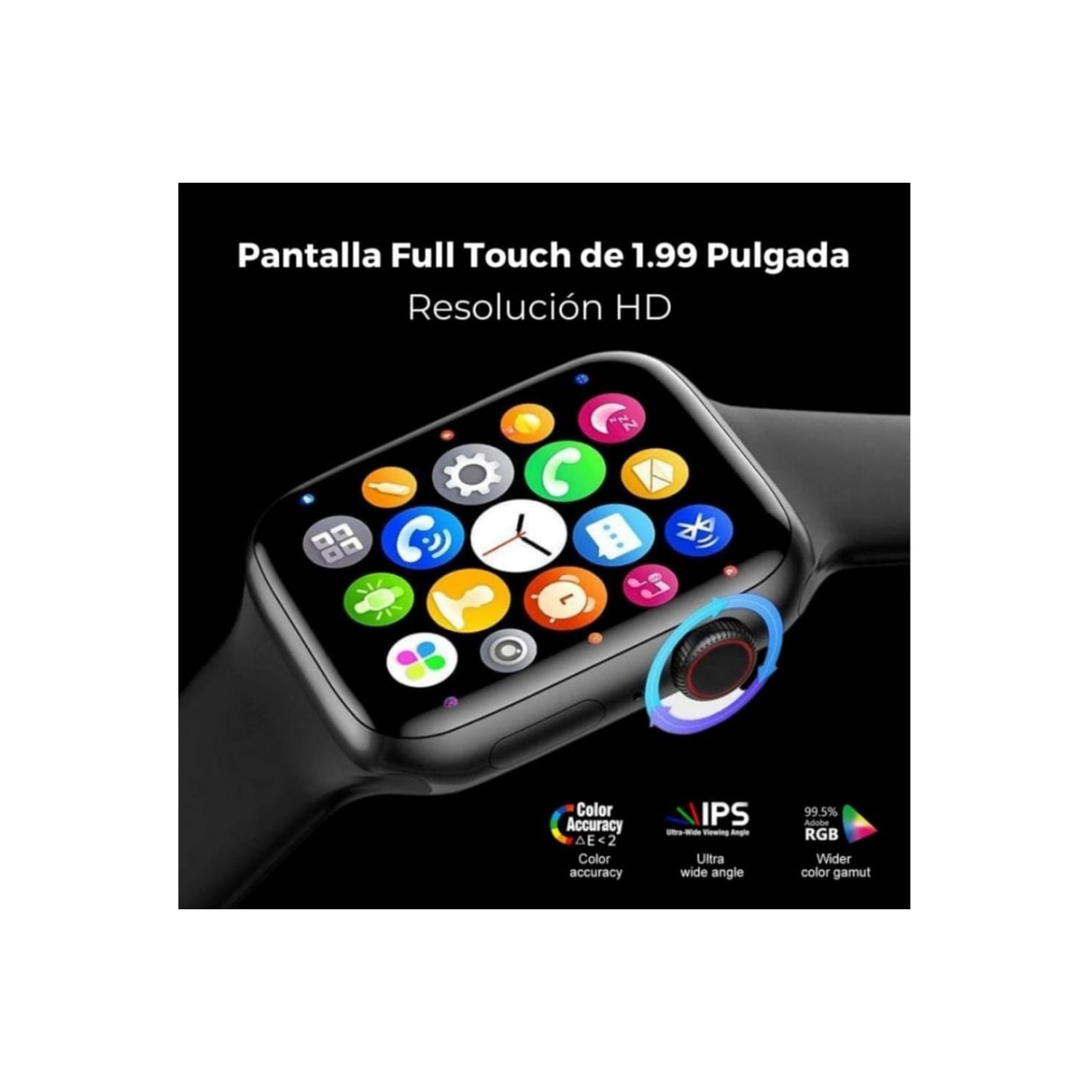 Smartwatch 8 Lm32 Pro Com Tela Ips Hd Preta Grande De 1,99" Ip68