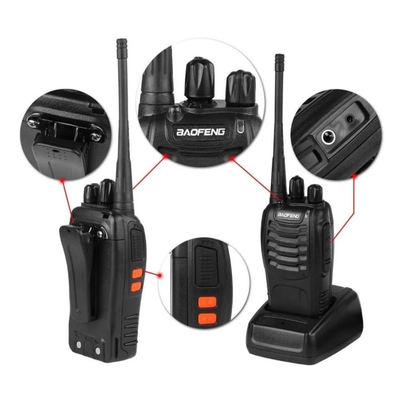 Transmissor De Rádio Walkie Talkie Baofeng Bf-777s (pacote Com 2)