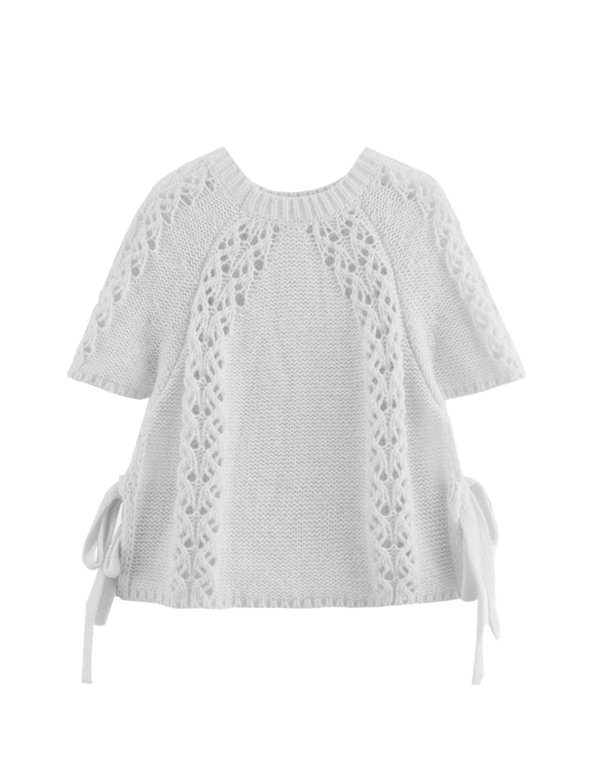 Blusas De Malha De Manga Curta Para Mulheres Brancas Tamanho L