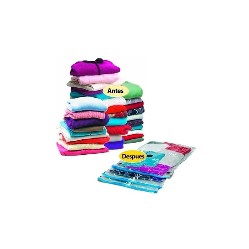 Saco De Vácuo Para Compressão De Roupas, 60x80cm, Conjunto De 6