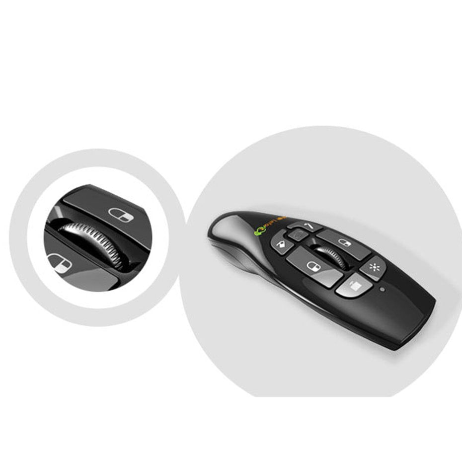 Ponteiro Laser Multifuncional 2.4g Apresentador Remoto Air Mouse