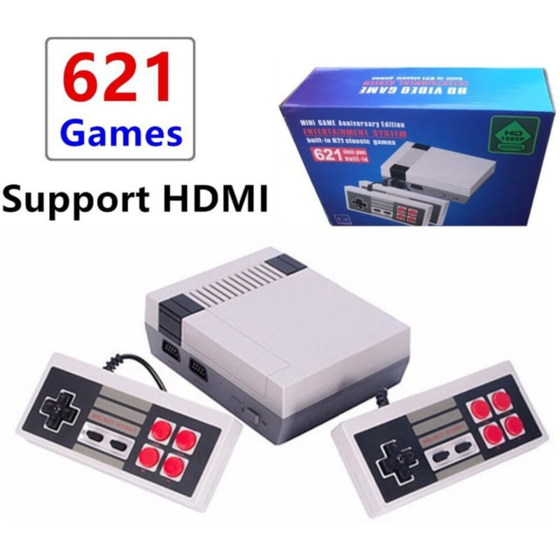 Console de Videogame de 8 Bits com 620 Jogos Clássicos + HDMI