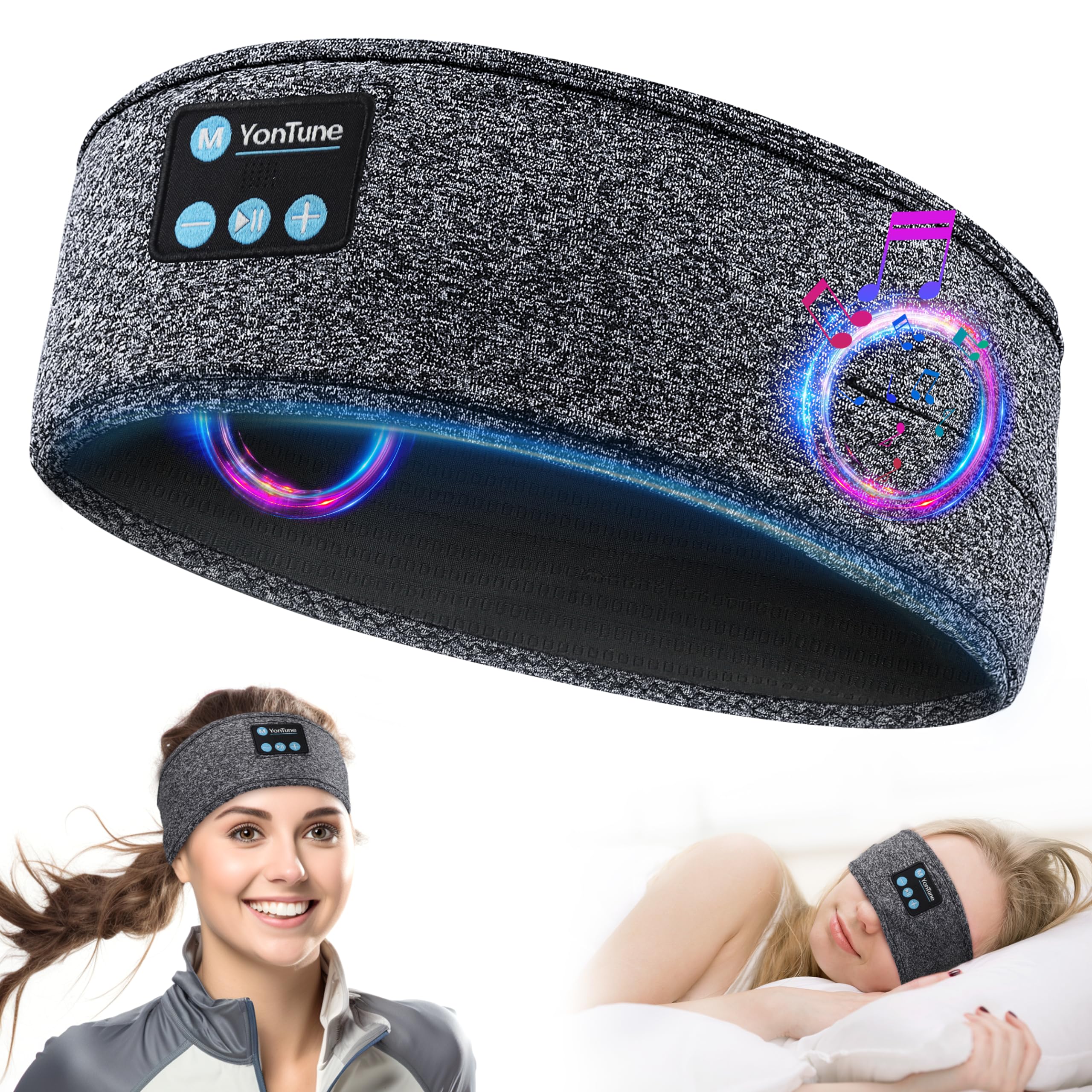 Fones De Ouvido Bluetooth Sleep Headband Yontune Com Ruído Branco