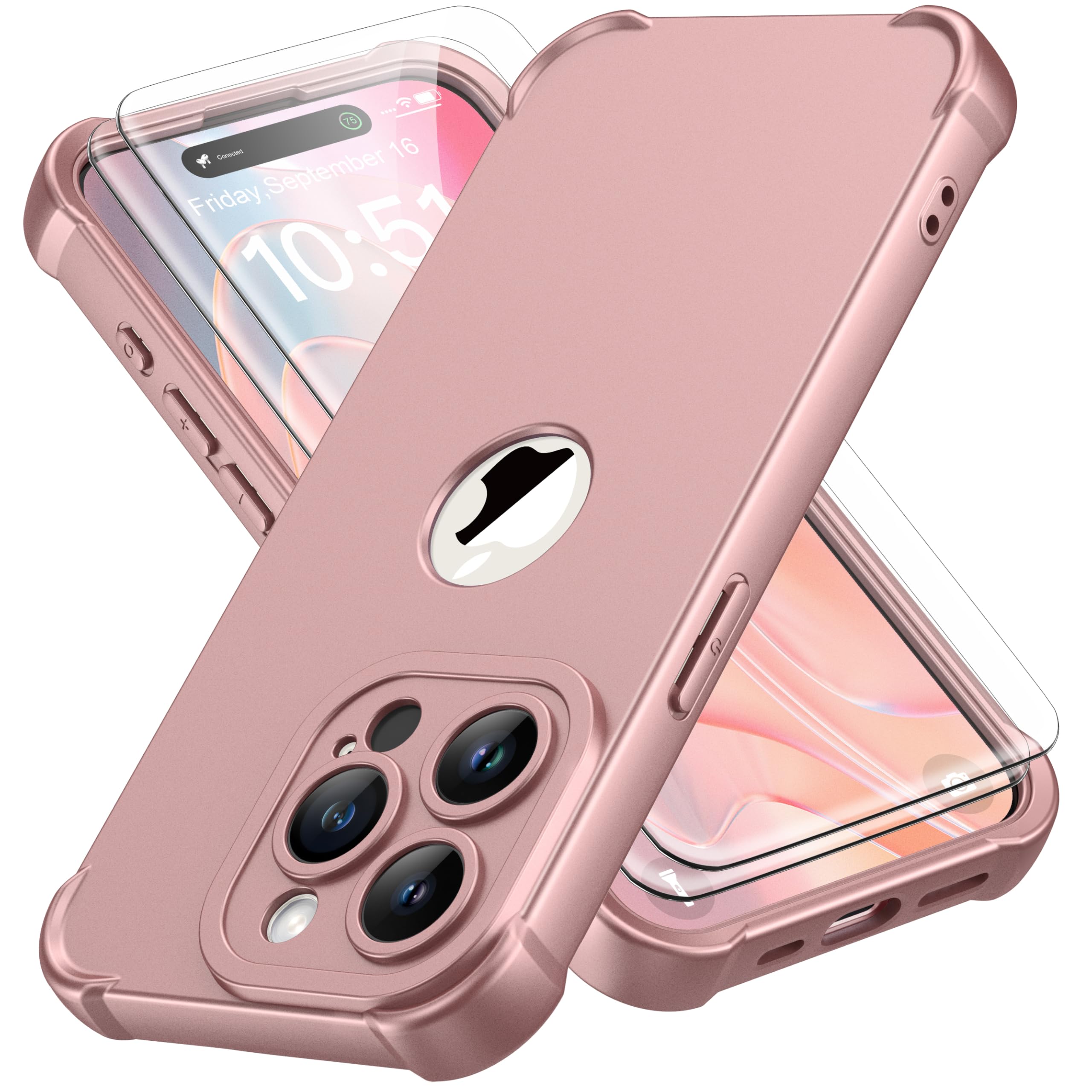 Capa De Telefone Oretech Para Iphone 15 Pro Com 2 Protetores De Tela