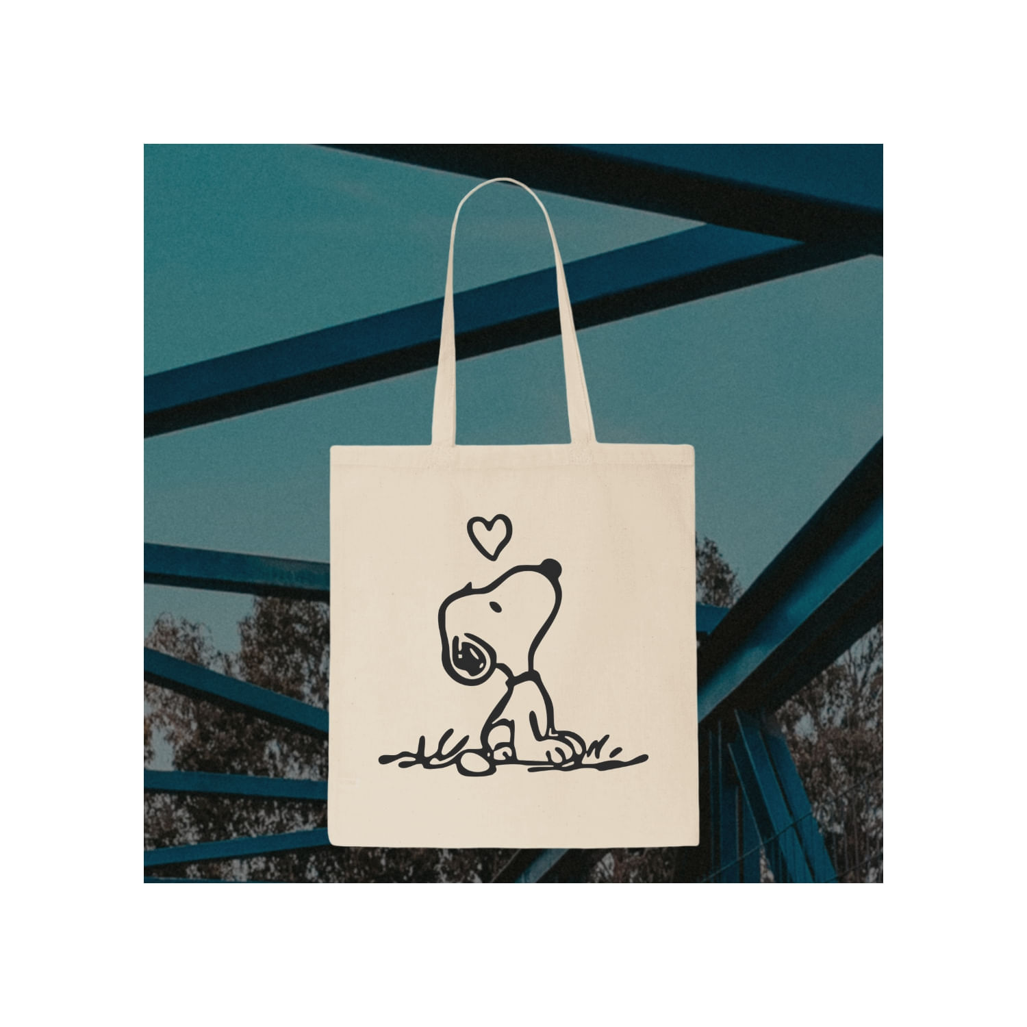 Sacola Snoopy 38 X 42 Cm 100% Algodão