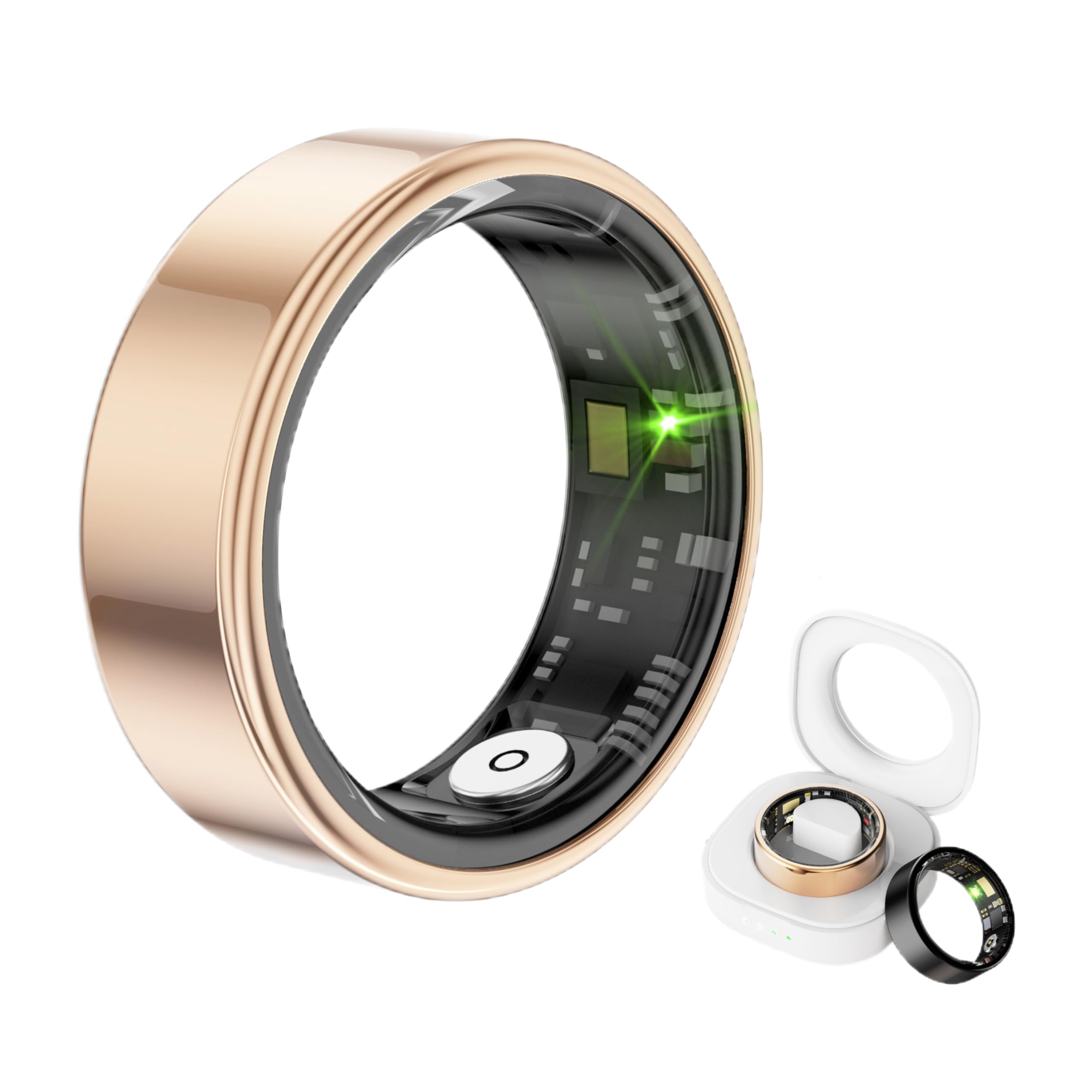 Walpck Smart Ring Health Tracker Para Mulheres E Homens (dourado)