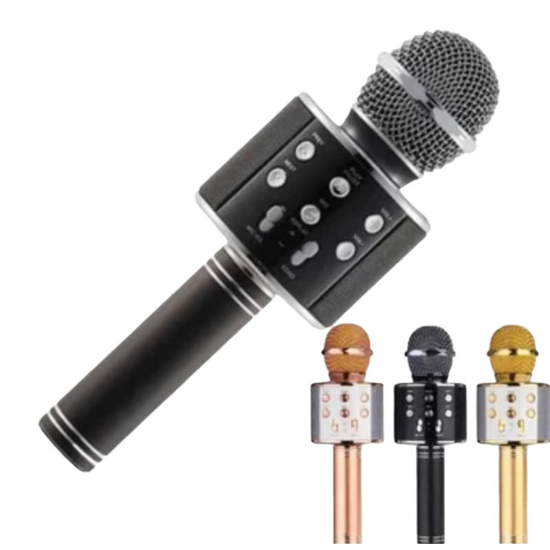 Microfone Bluetooth De Karaokê Com Porta Usb
