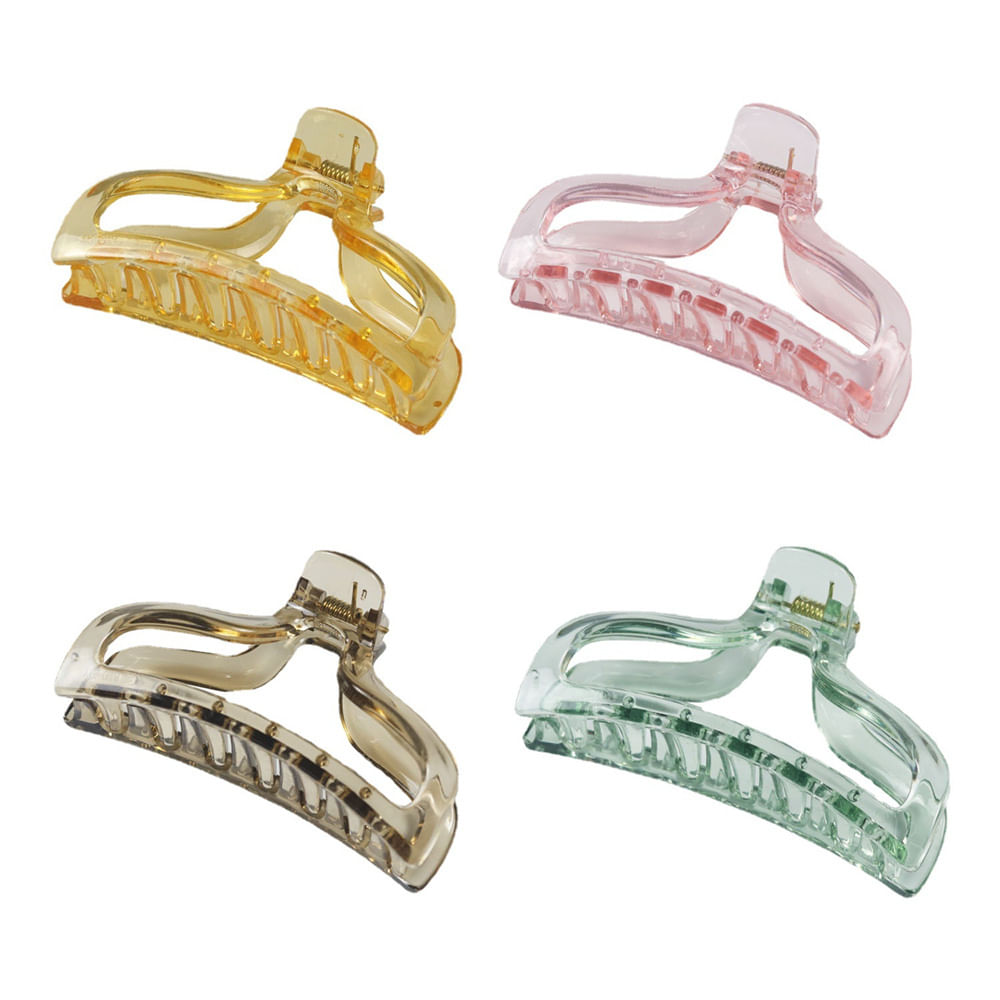 4pcs Grampos De Cabelo Plástico, Adorável Retro Coreano Avançado Simples