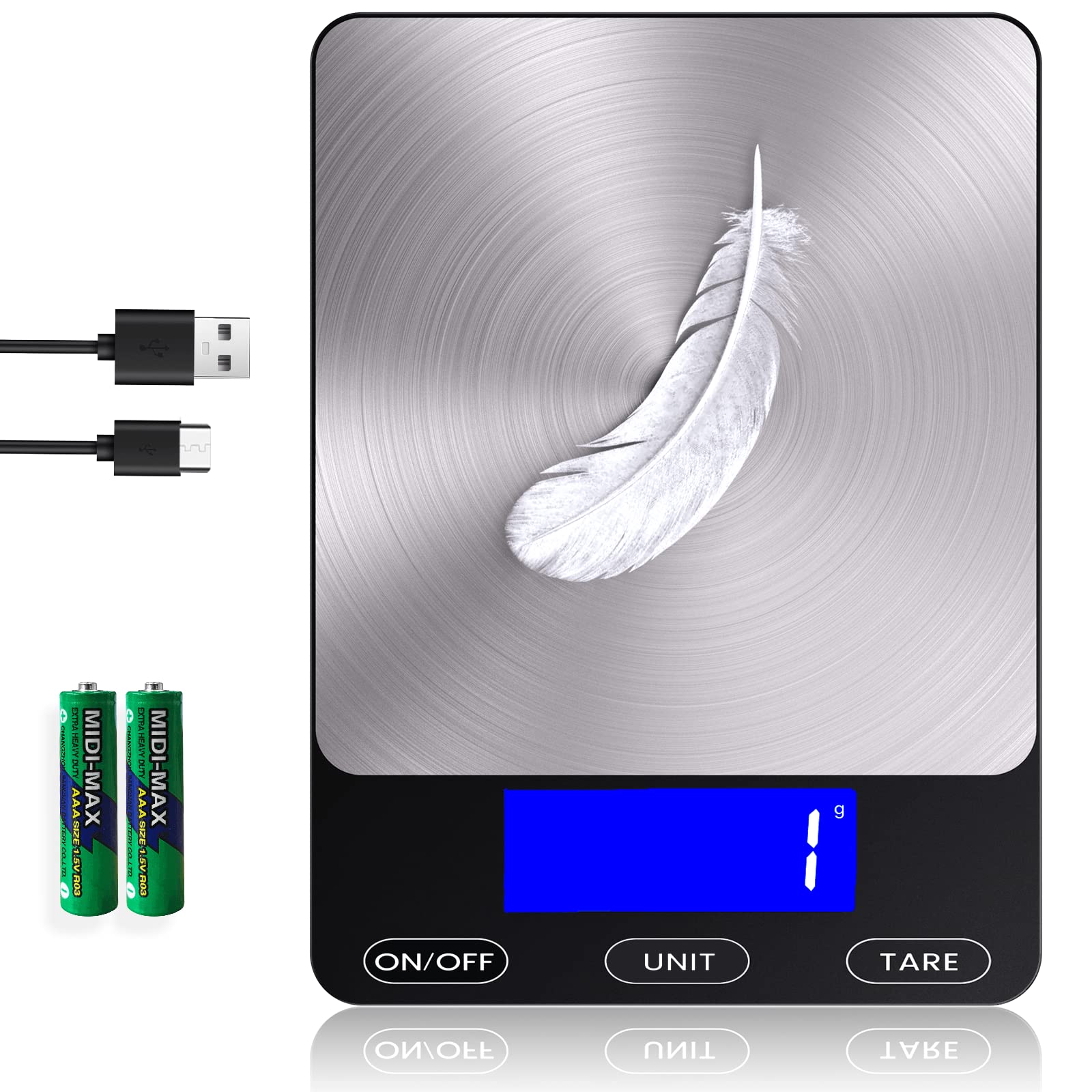 Balança De Alimentos Ggq Fc-k8h Cozinha Digital 15kg/1g Recarregável