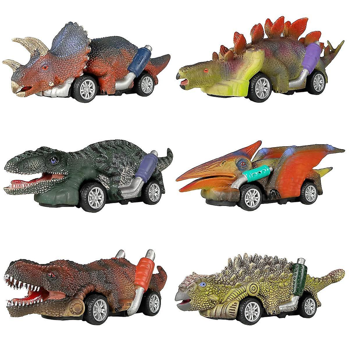 Dinosaur Toy Pull Back Cars 6 Peças De Brinquedos De Dinossa