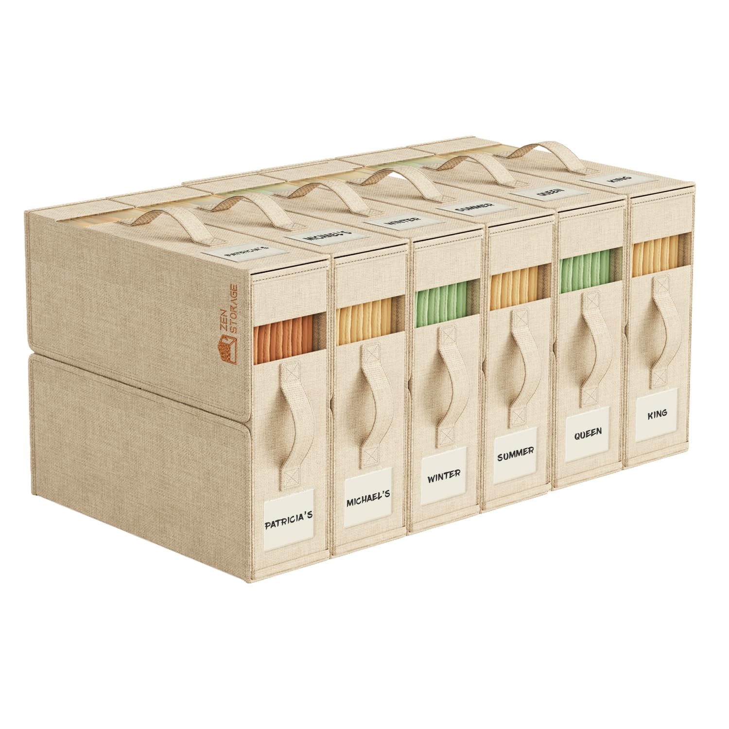 Organizador De Armazenamento De Folhas Zenstorage 6 Pack King &amp; Queen