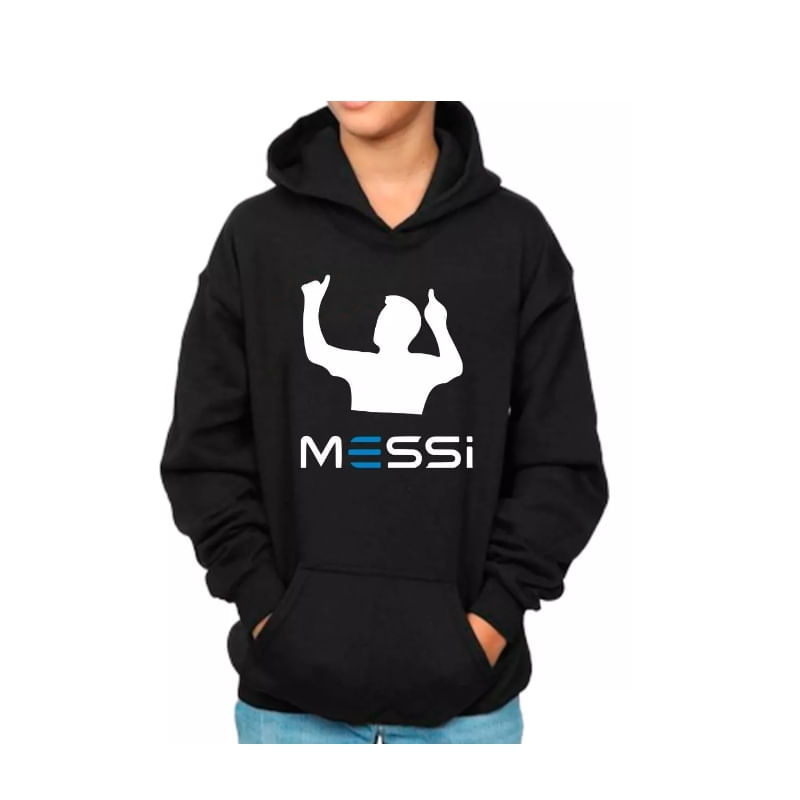 Moletom Kangaroo Para Crianças Messi Soccer Design