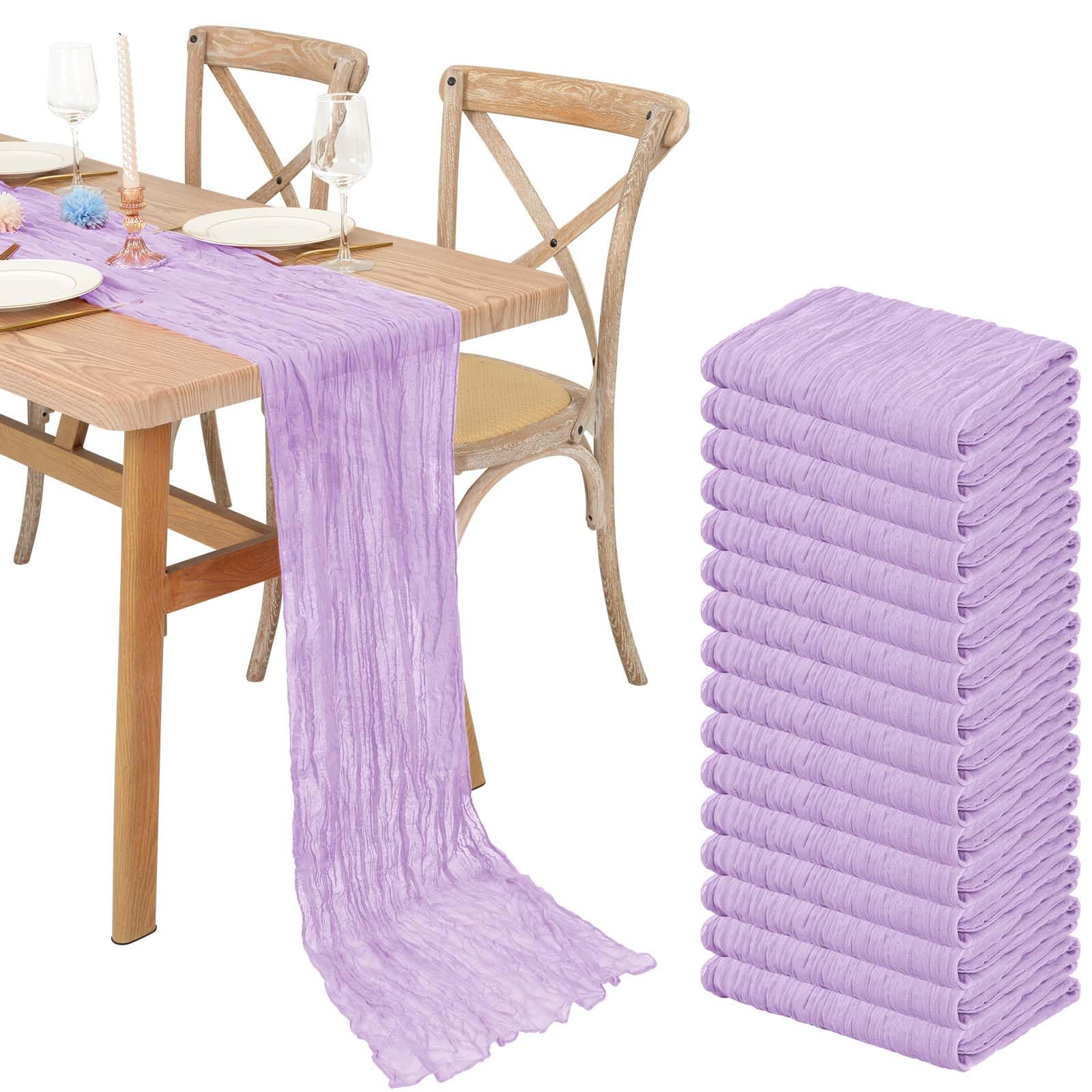 Pano De Algodão Table Runner Showgeous Lavender 55x305cm, Pacote Com 16