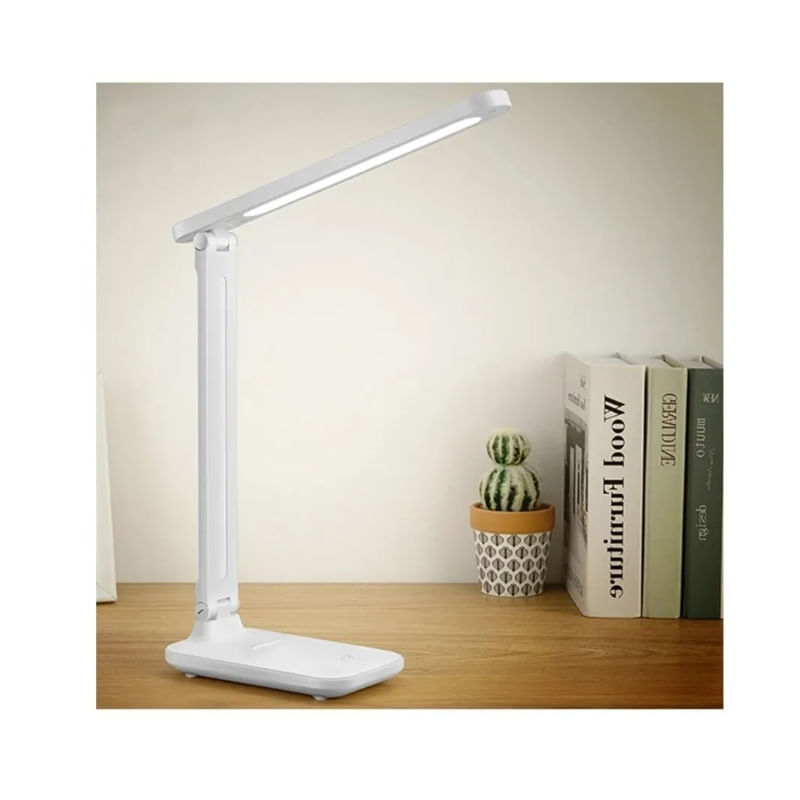 Lâmpada Led De Mesa De Três Velocidades Com Suporte De Telefone 5w 6500k