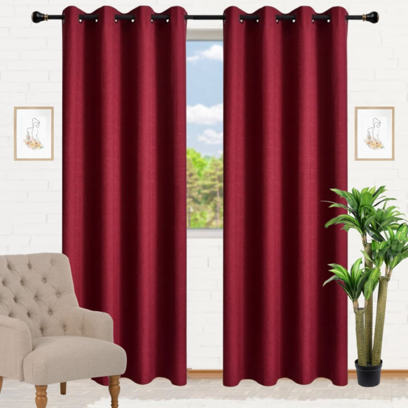 Conjunto De Cortinas Blackout De 2 Lençóis Recheados De 140 X 230 Cm