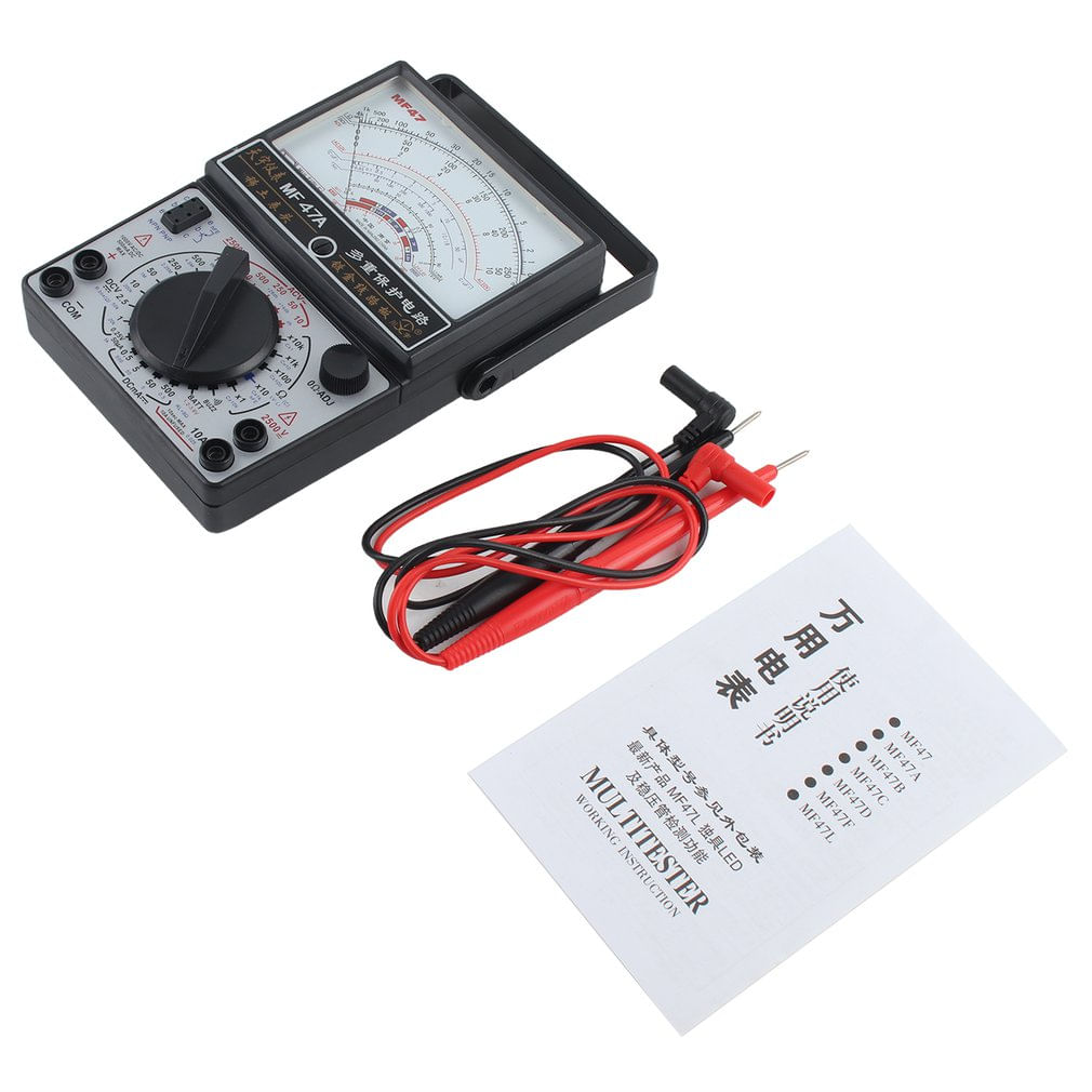 Teste De Corrente De Tensão Dc/ac Do Multímetro Analógico Mf-47a