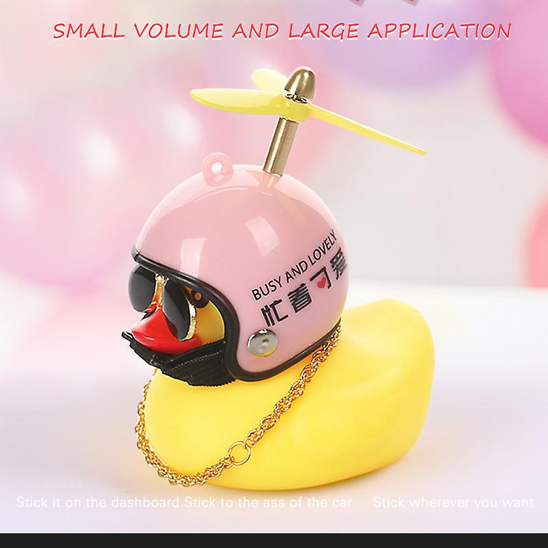 Pato Em Pé Com Capacete Quebrado Vento Pequeno Brinquedo De Pato Amarelo