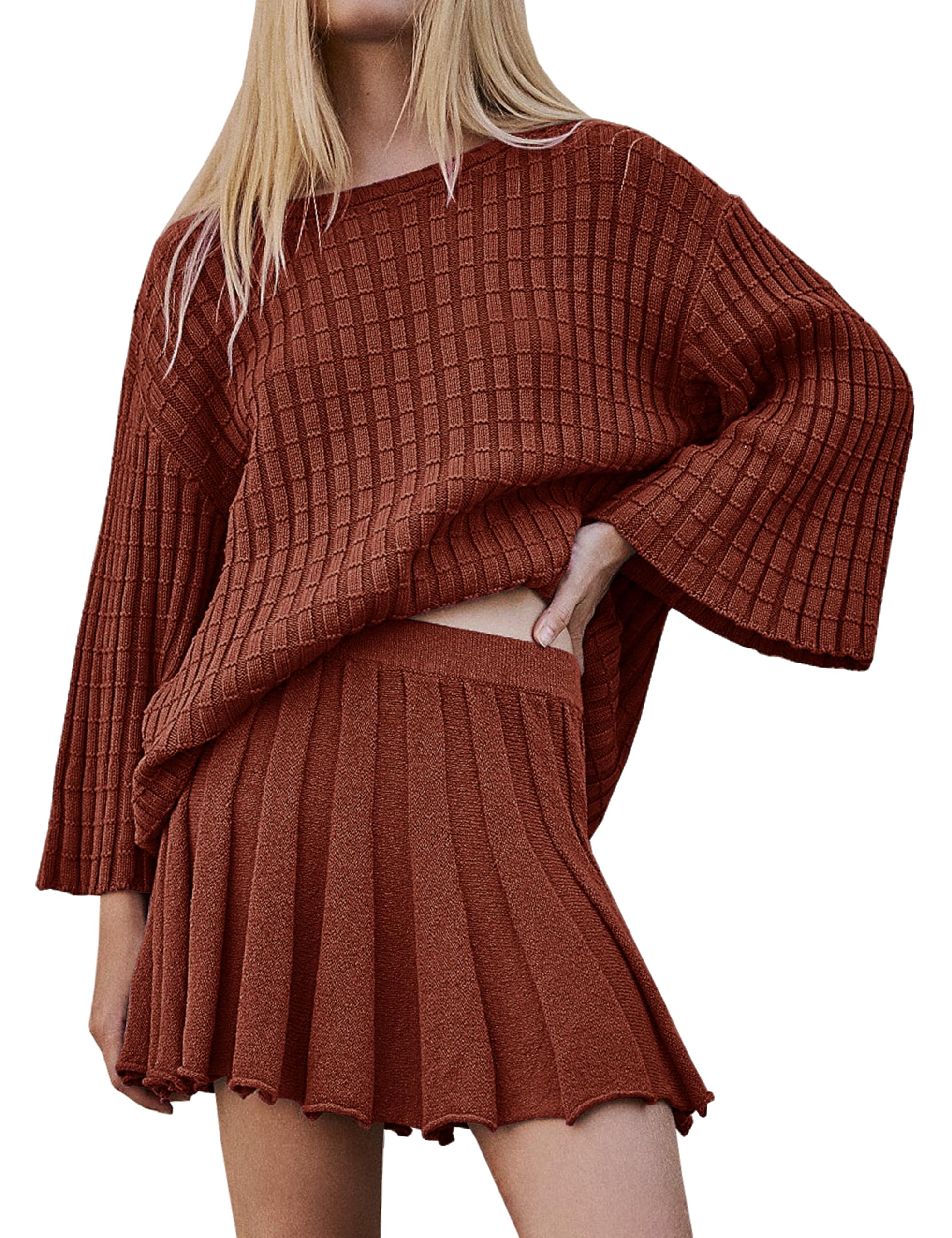 Conjunto De Saias Tiko Miko Sweater, 2 Peças Para Roupa Casual Feminina