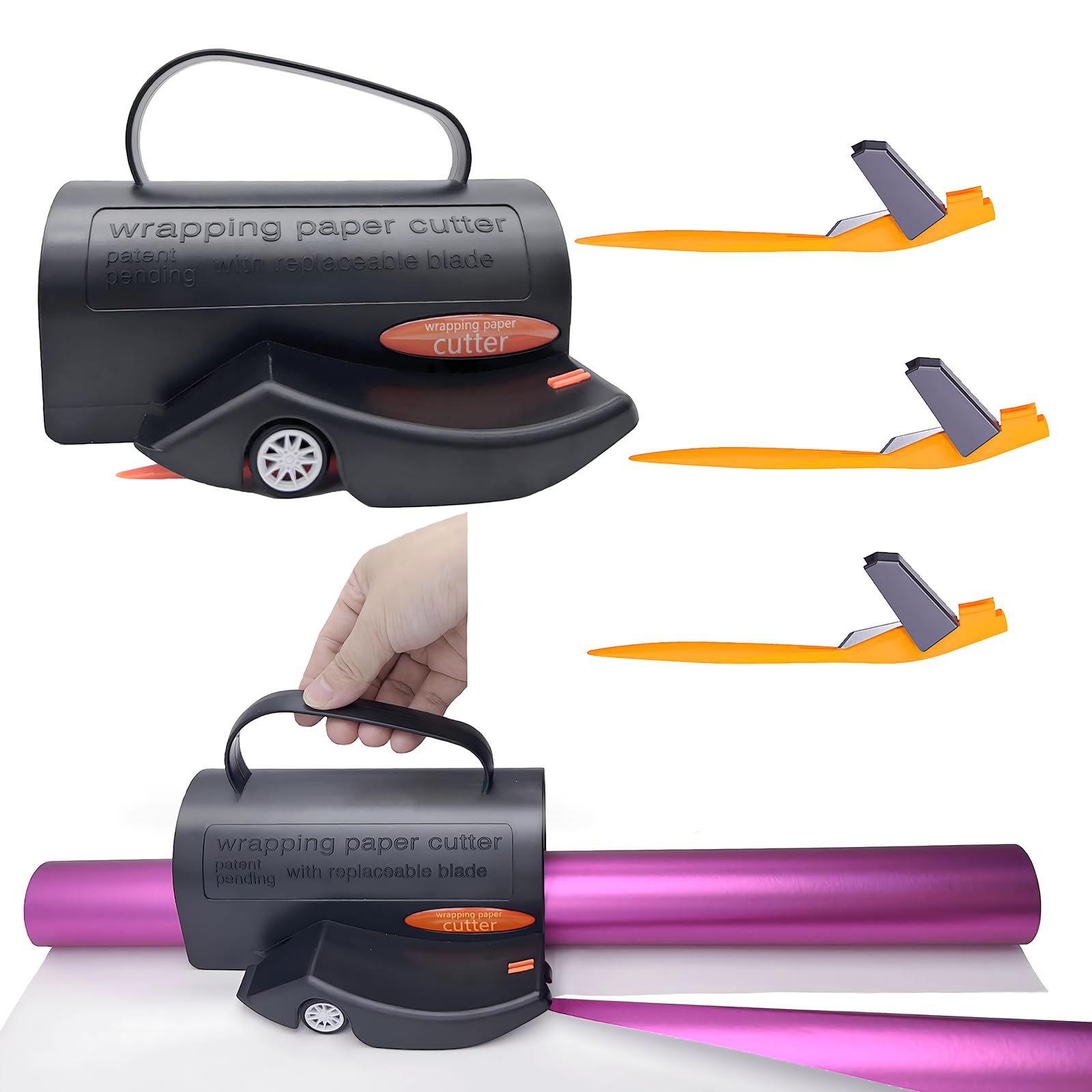 Cortador De Papel De Embrulho Terrioosy 2024 Com 3 Lâminas Christmas