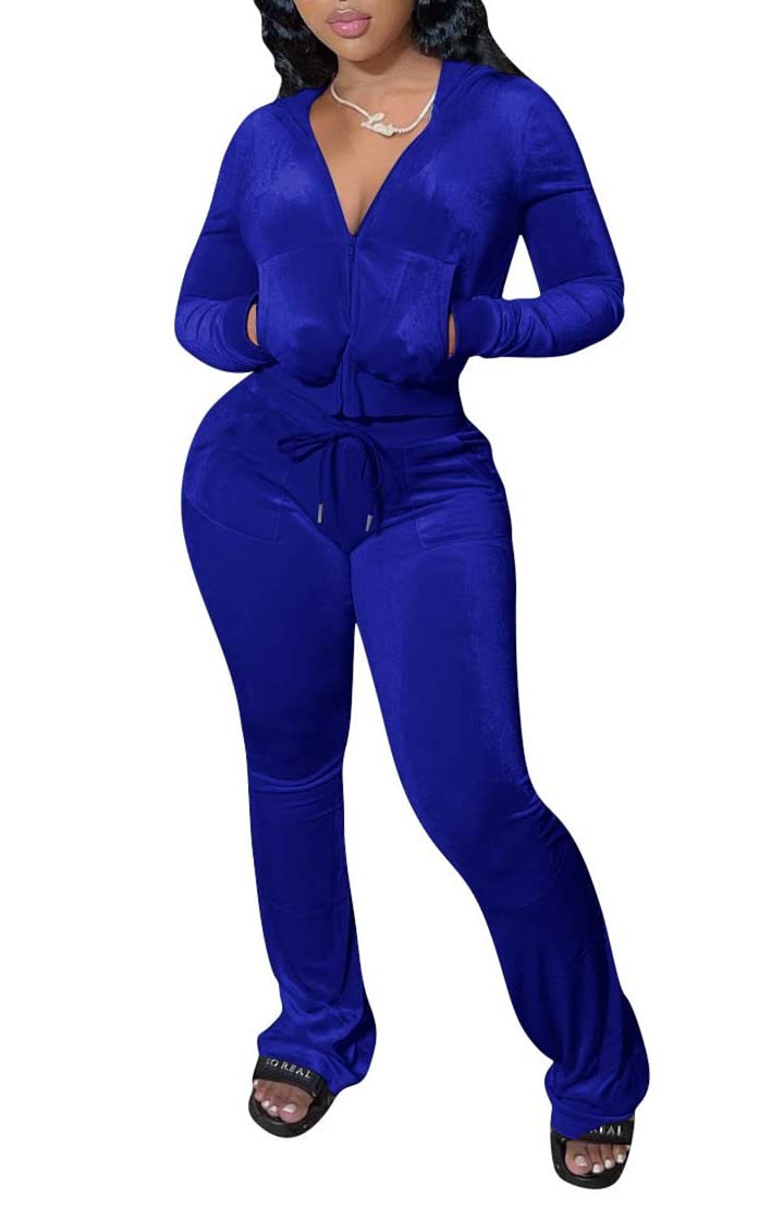 Agasalho Yeshire, Moletons Femininos De Veludo Azul Royal S