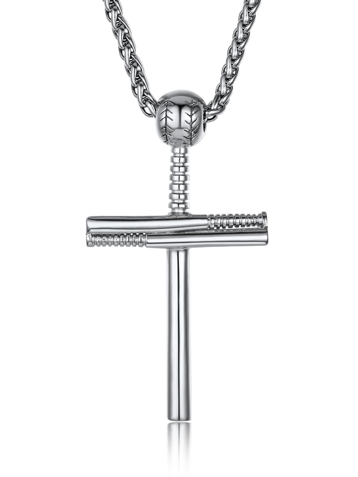 Colar Goldchic Jewelry Baseball Cross Para Homens Em Aço Inoxidável