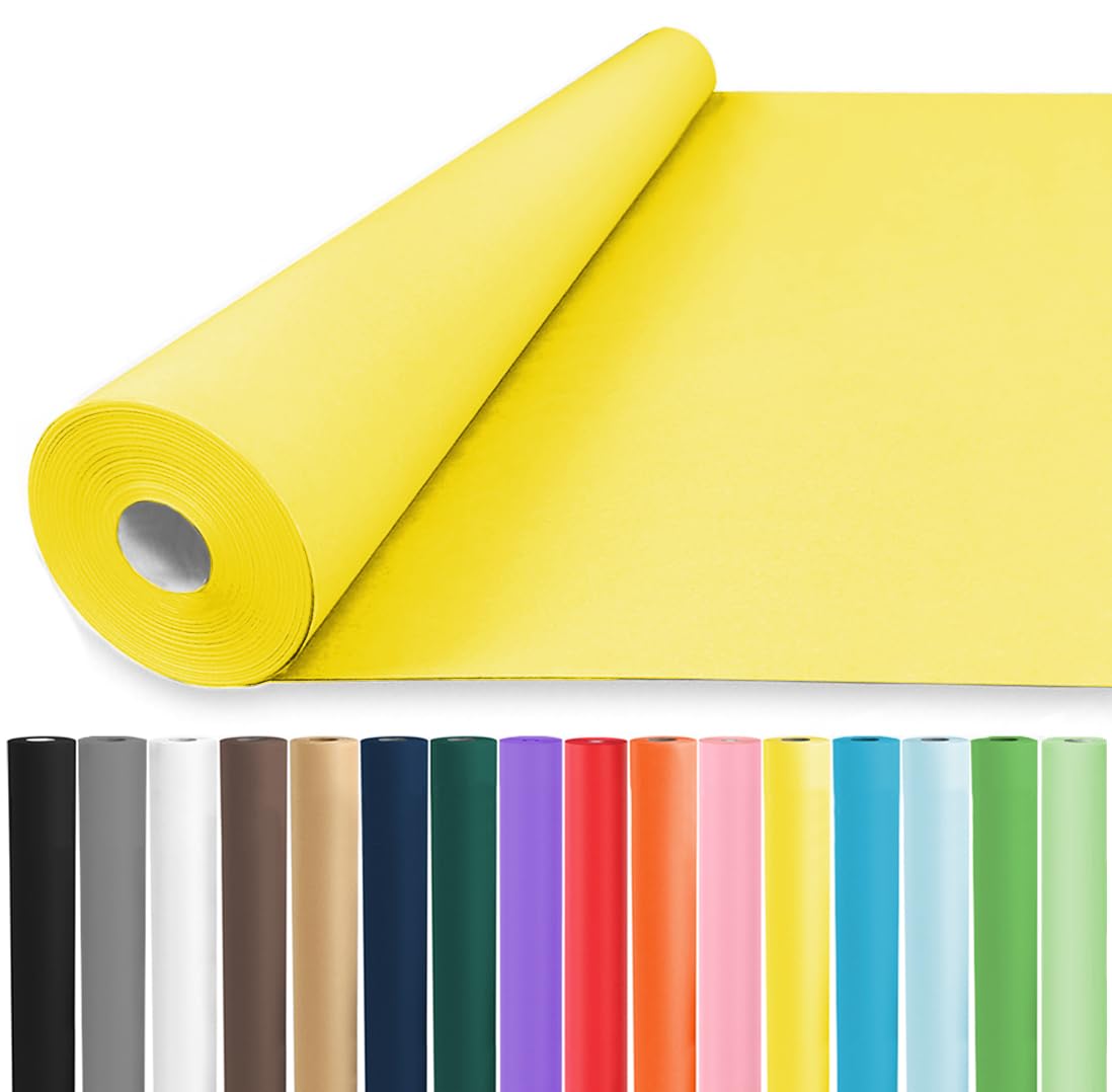 Rolo De Papel De Embrulho Vanhench Yellow 30x1200cm