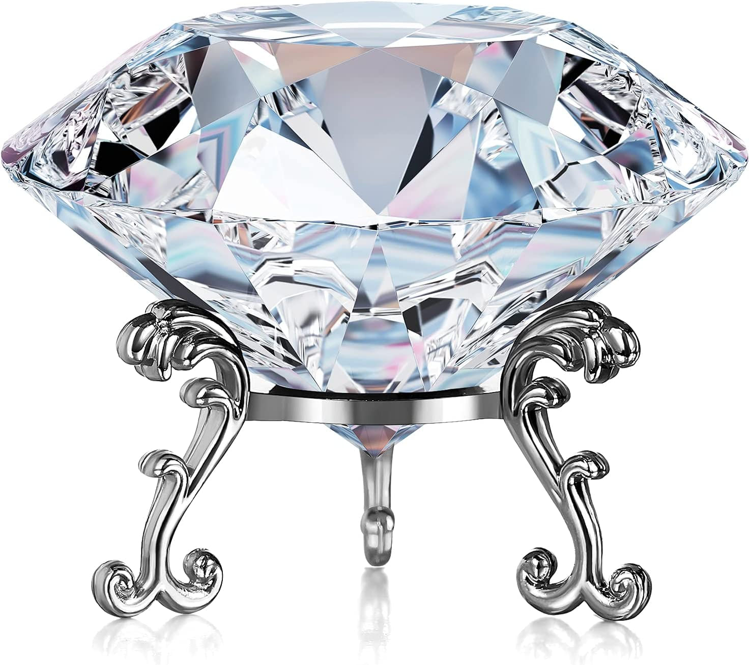 Diamante Grande De Cristal Com Suporte