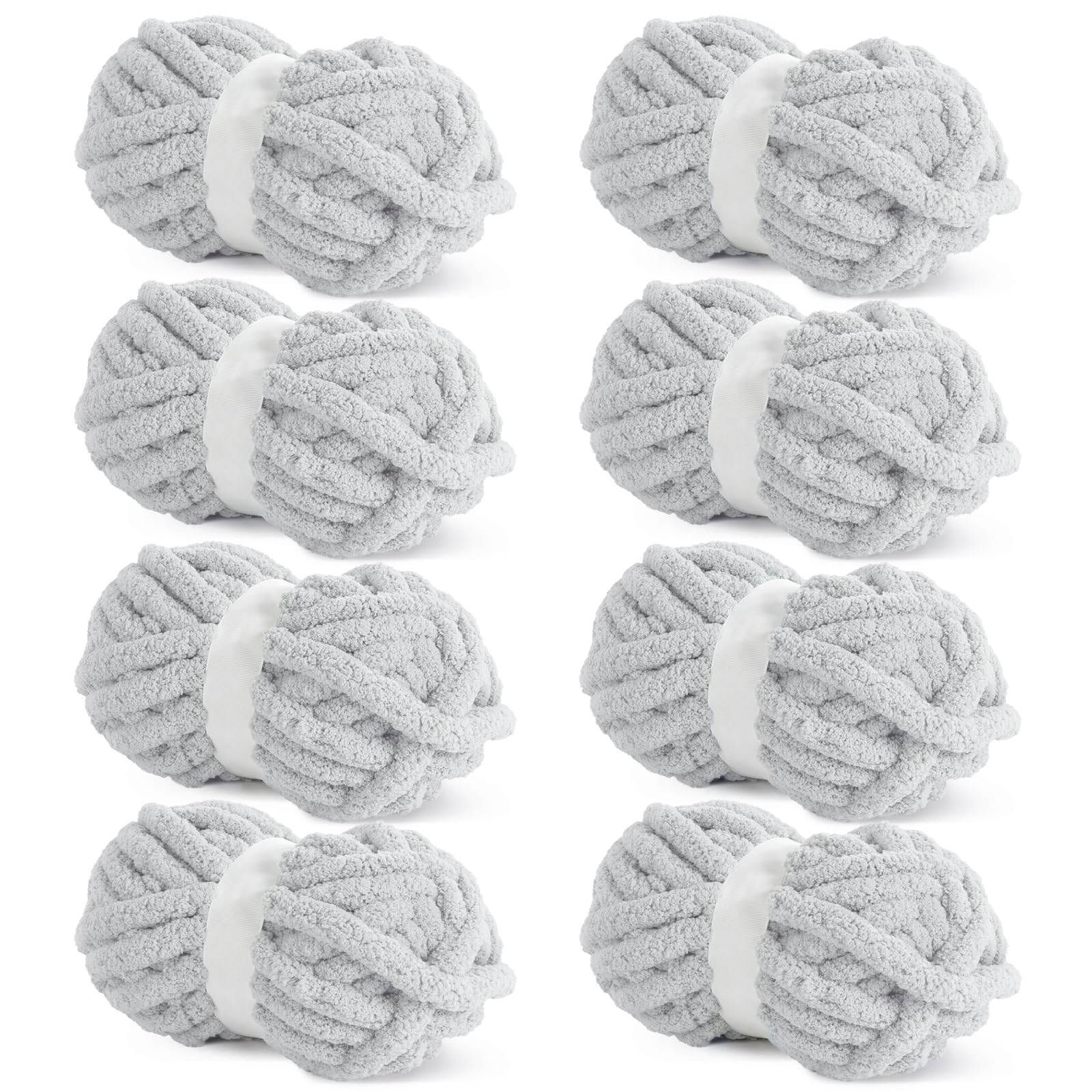 Fio Hombys Smoke Grey Chunky Chunky Chenille Para Crochê E Tricô