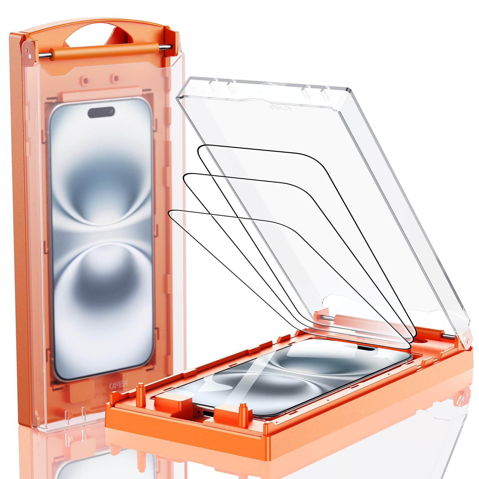 Protetor De Tela Mrglas Para Iphone 16 Plus 6,7", Pacote Com 3